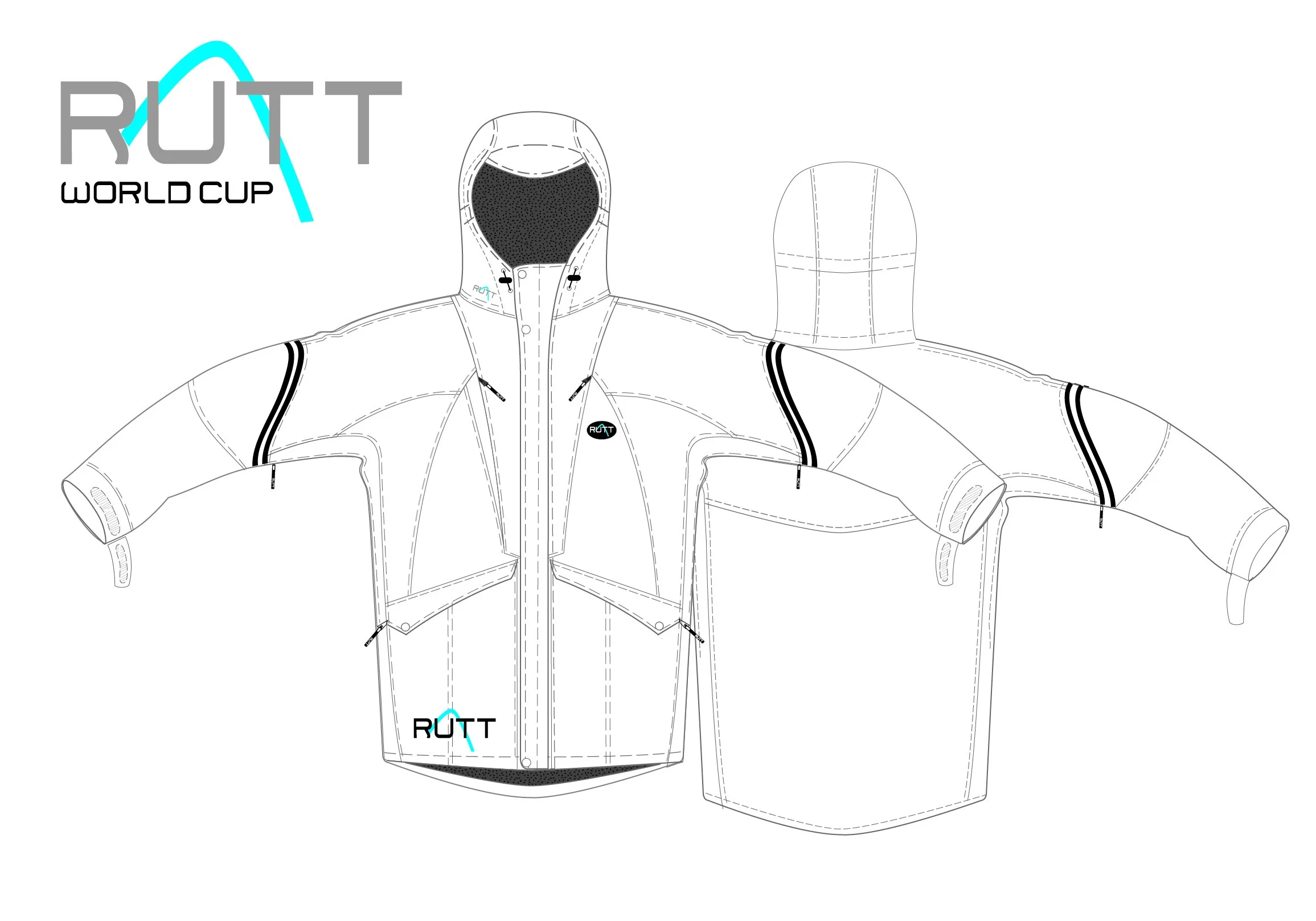 2023 RUTT WORLD CUP JACKET, WHITE (INSULATED) 14/16 THRU X-LARGE